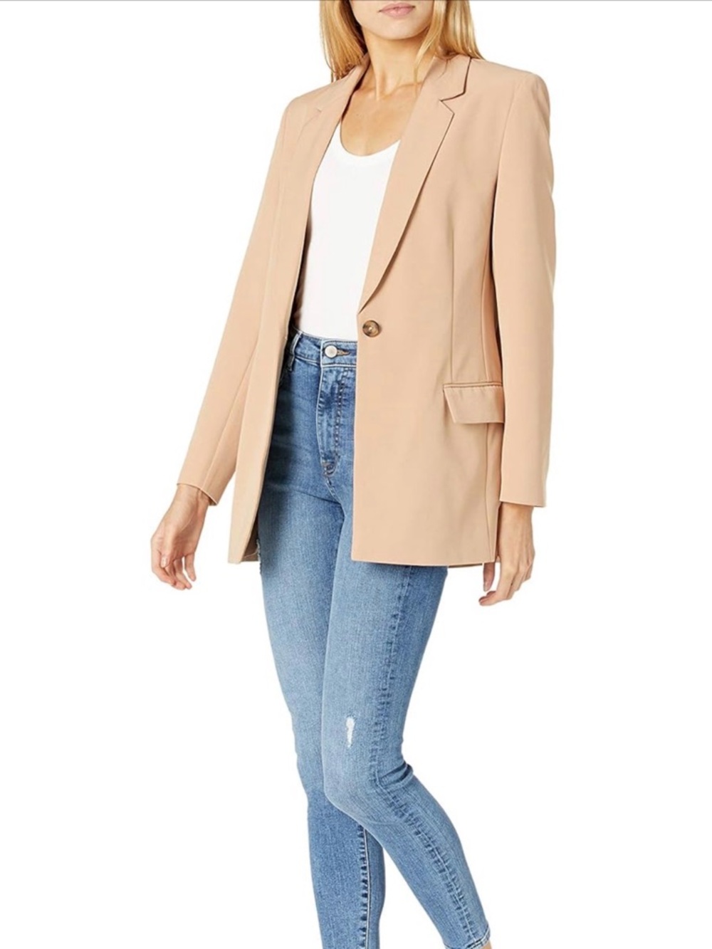 Women's Tan Blazer Jacket